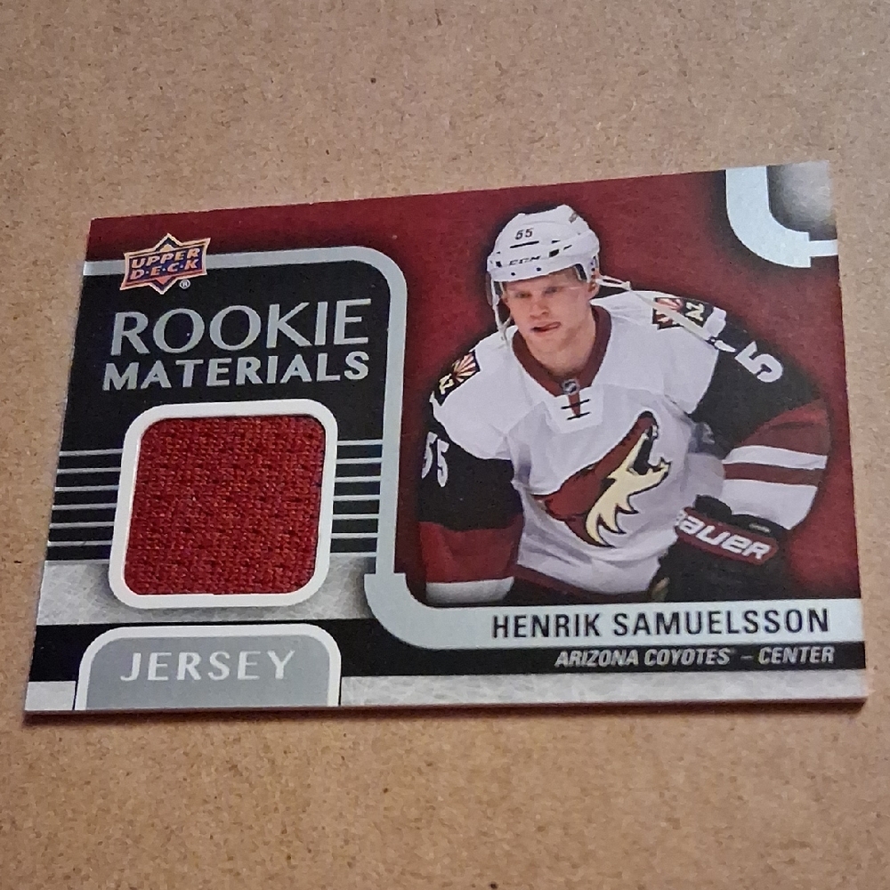 Henrik Samuelsson Upper Deck Rookie Materials Jersey Card